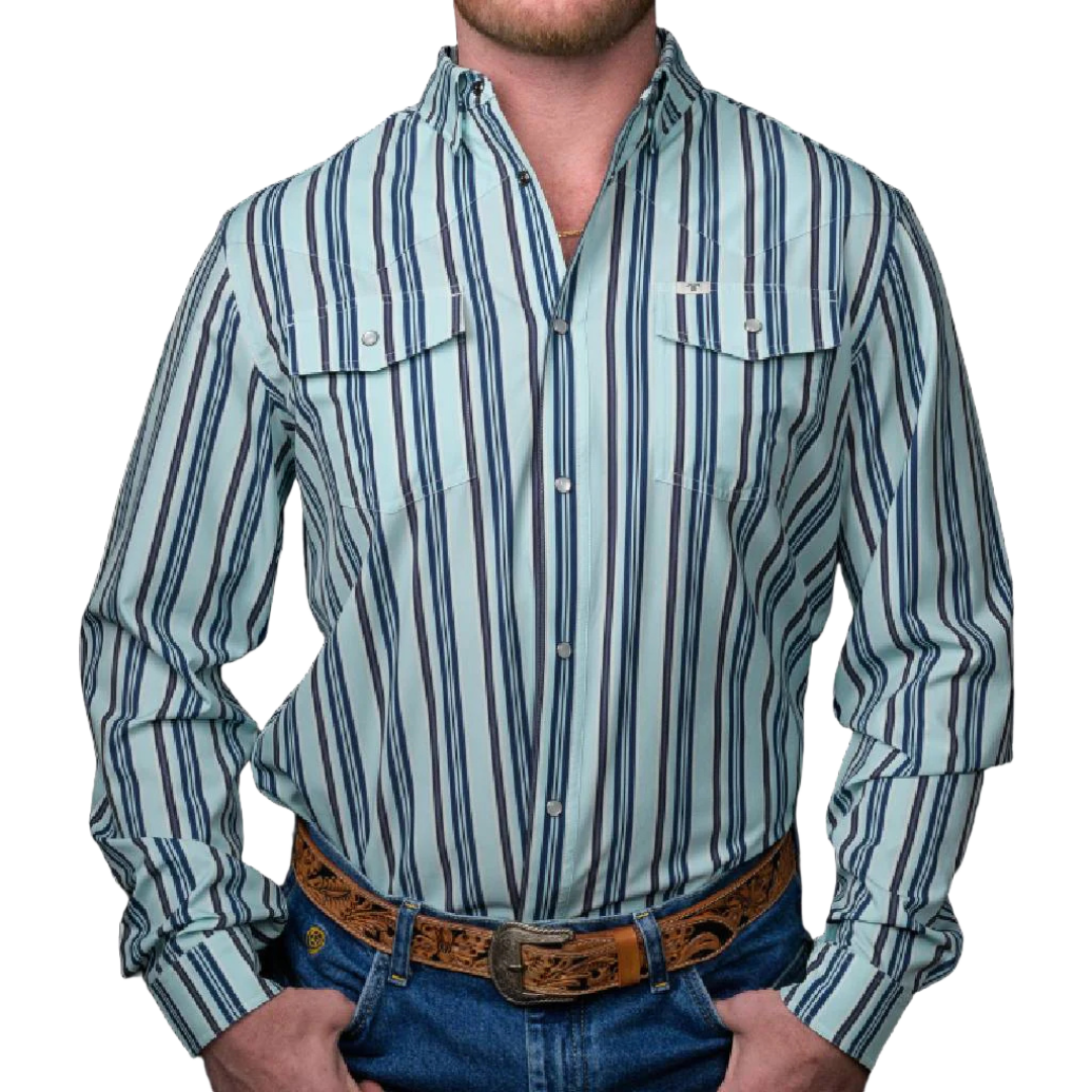Ferrell Men's The Jackson Snap Blue Shirt