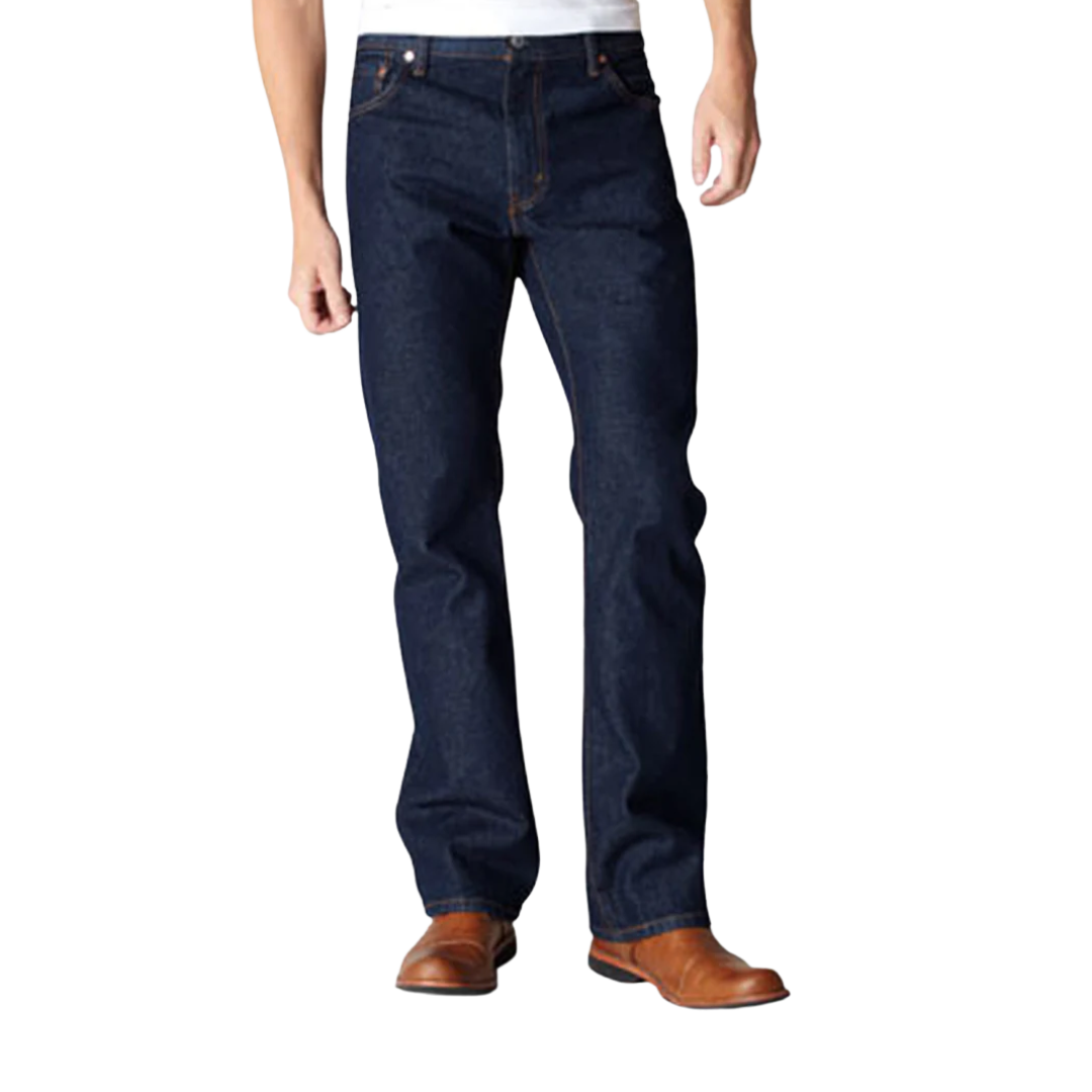 Levi Strauss Men's 517 Bootcut Mid Rise Blue Jeans