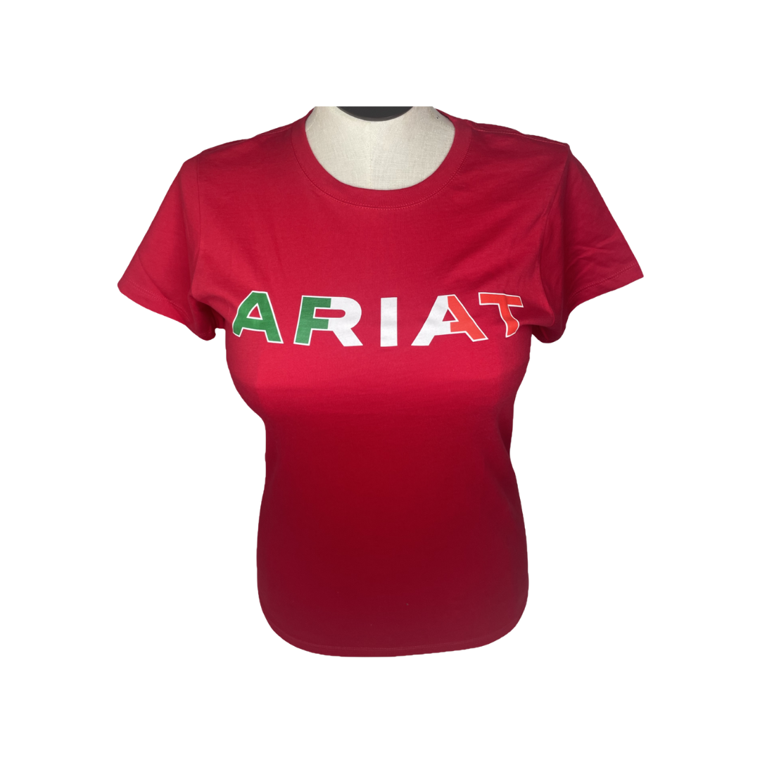 Ariat Women's Mexico Short Sleeve Red Tee Shirt | Western Style