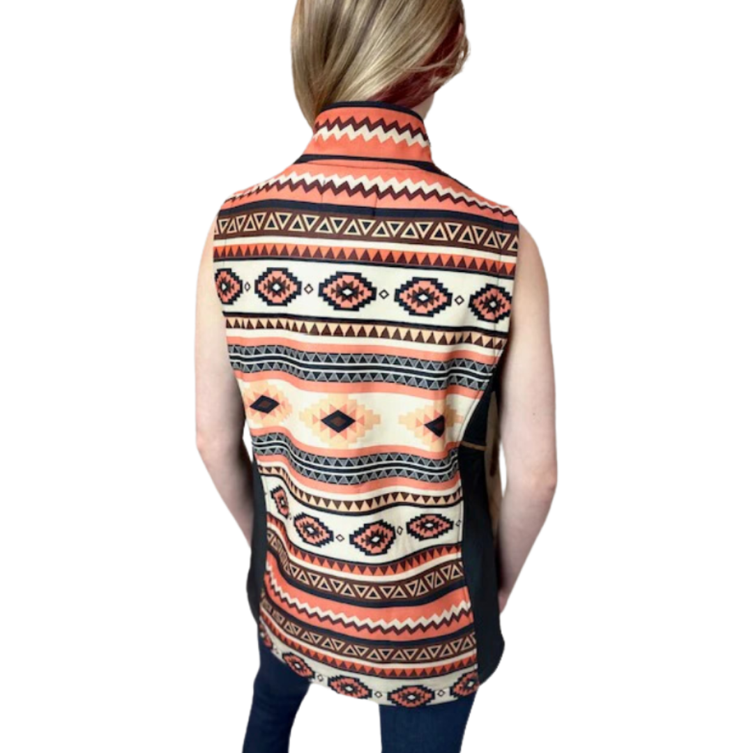 Montana Co Women's Puffer Aztec Multicolor Vest