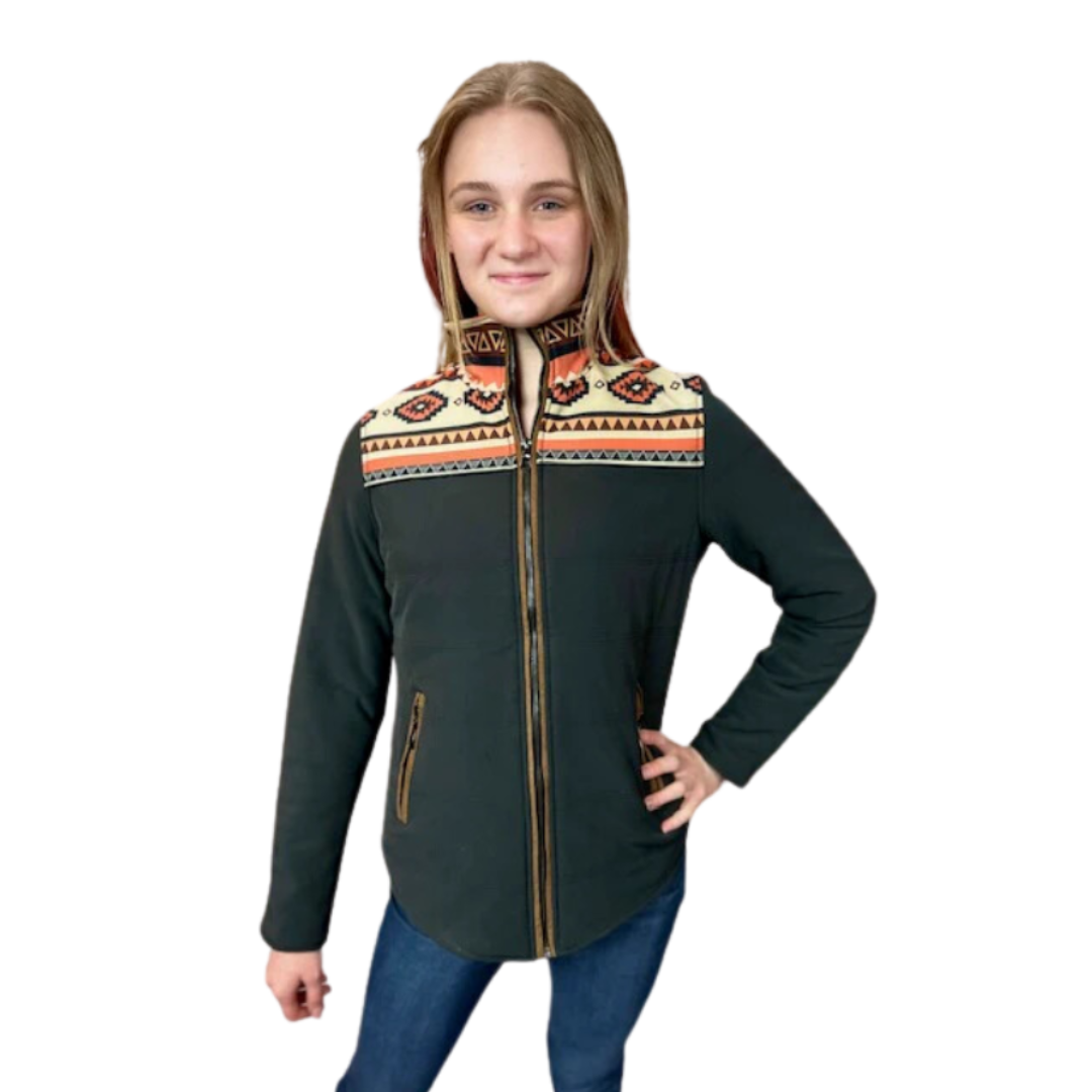 Montana Women's Aztec Puffer Green Jacket