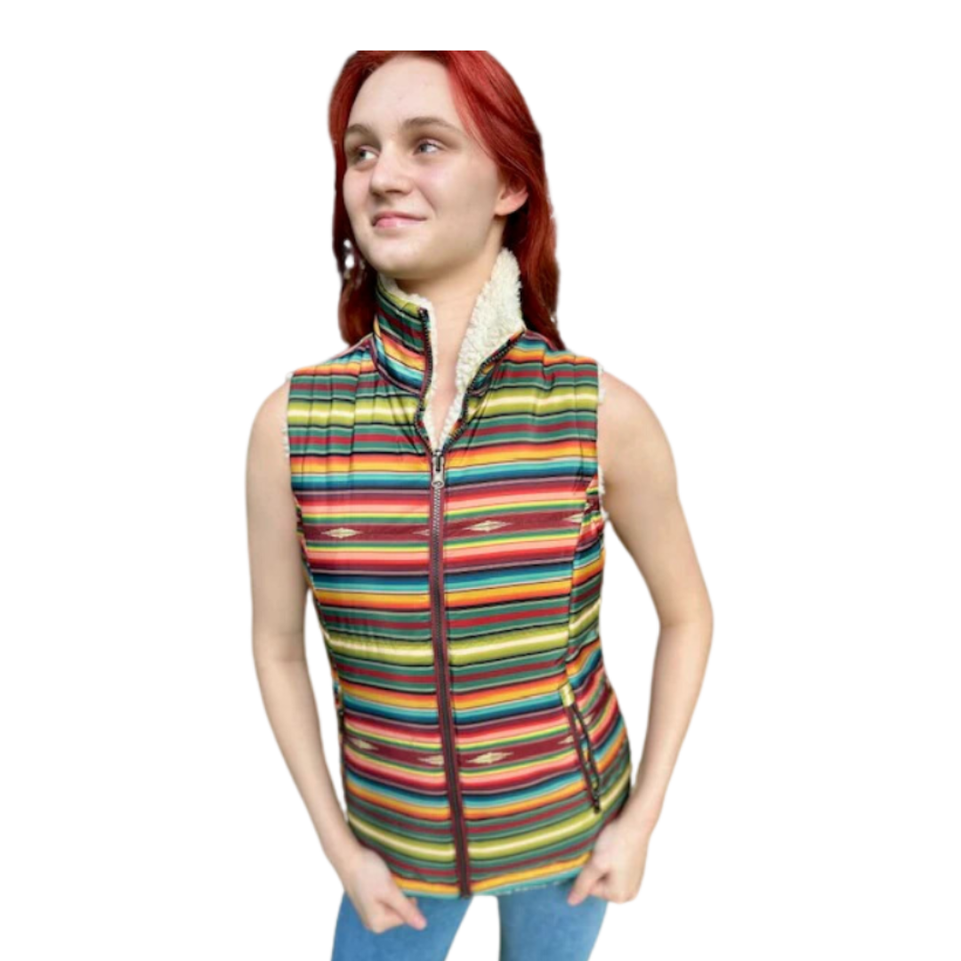 Montana Co Women's Western Reversible Multicolor Vest