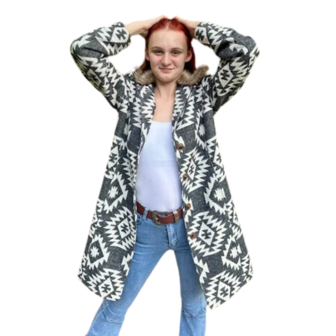 Montana Co Women's Western Aztec Multicolor Coat