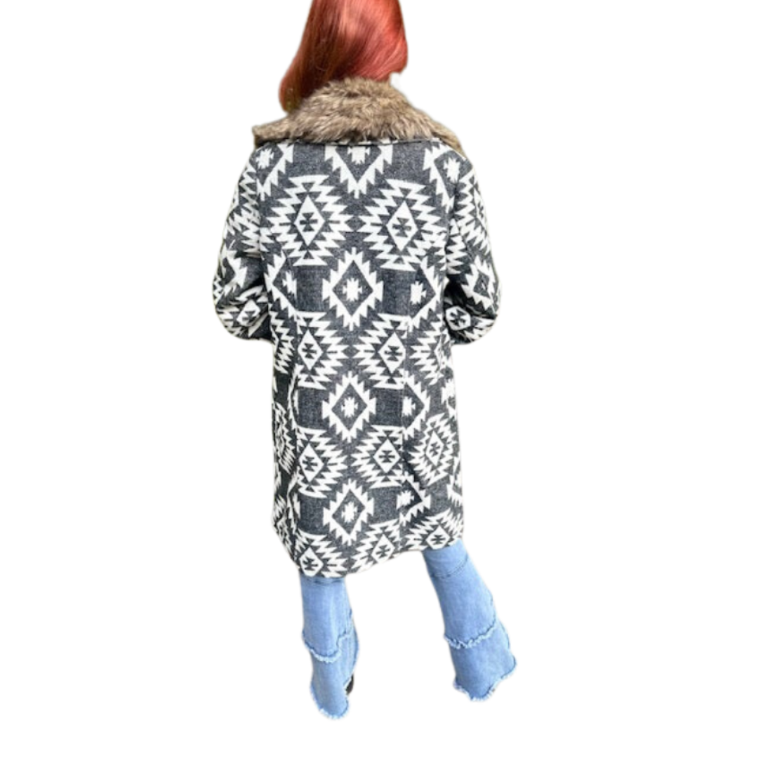Montana Co Women's Western Aztec Multicolor Coat