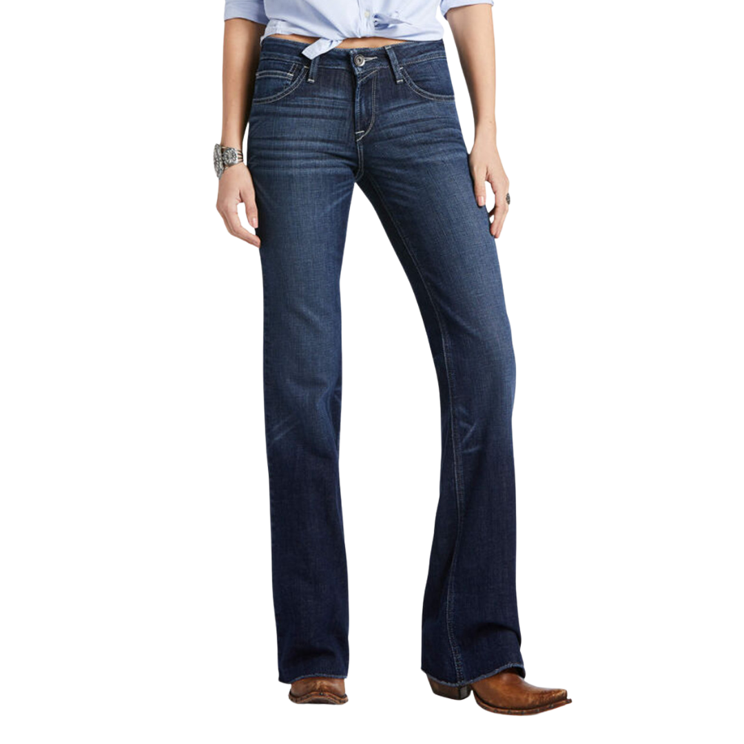 Ariat Women's Trouser Perfect Rise London Wide Blue Jeans