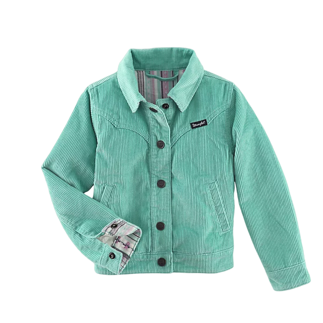 Wrangler Toddler Girl's Flannel Lined Corduroy Green Jacket