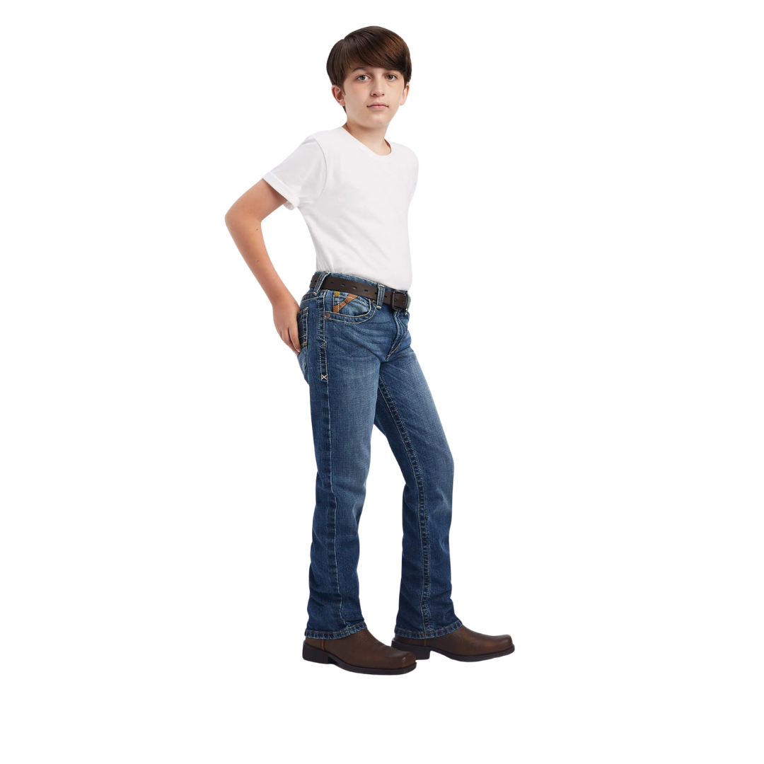 Ariat Youth Boy's B5 Slim Bracken Straight Blue Jeans