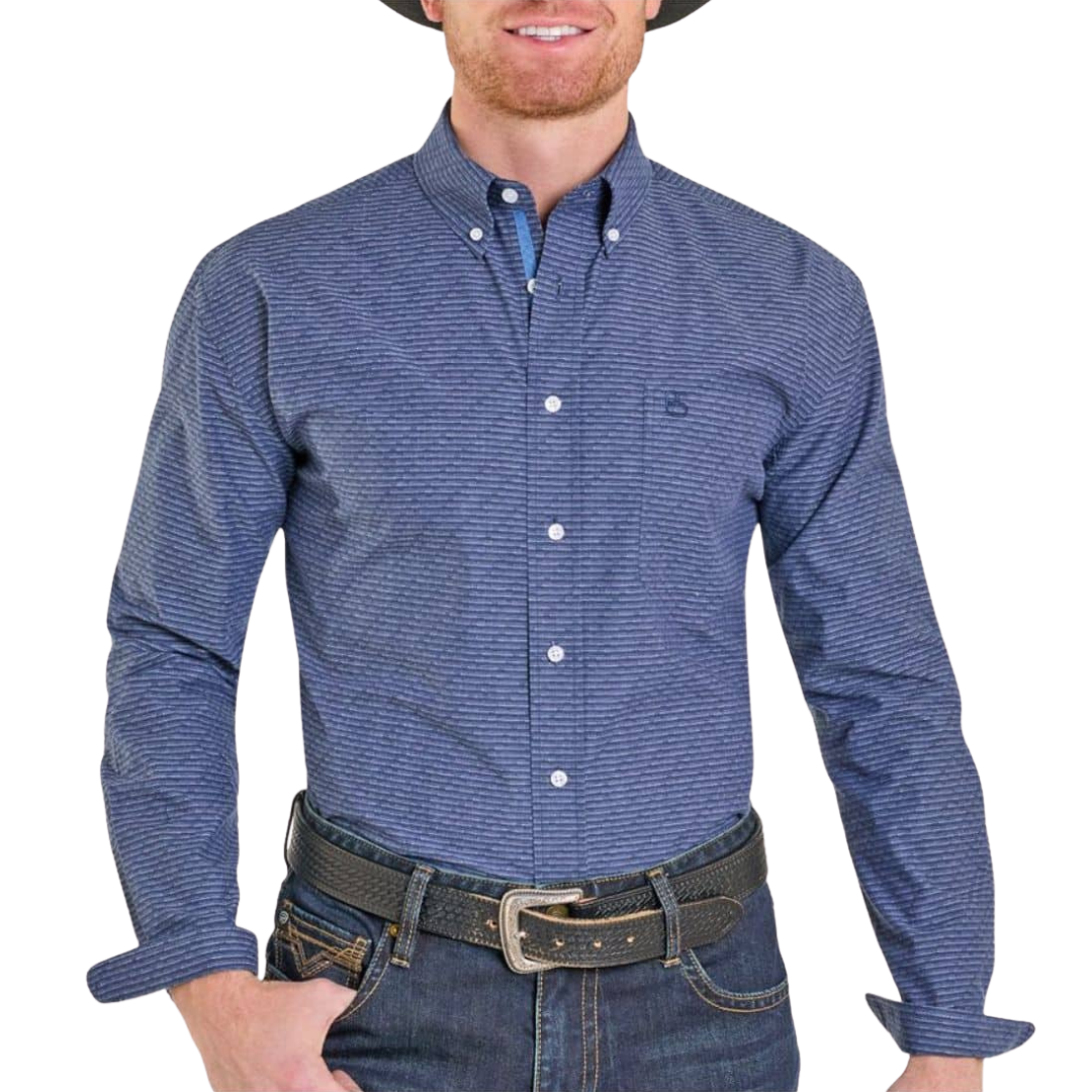 Panhandle Slim Men's Rough Stock Button Blue Shirt