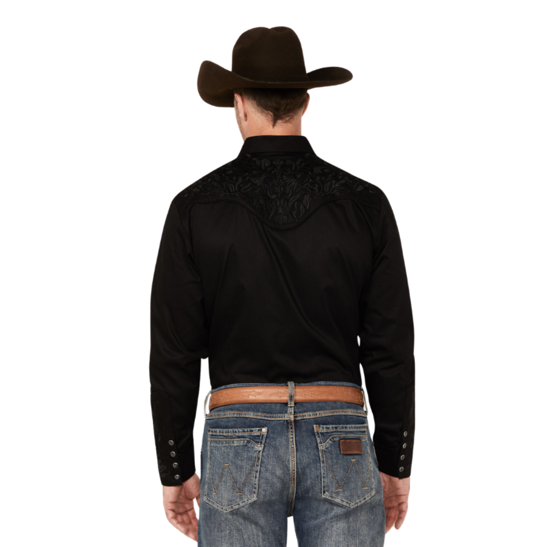 Avalon Men's Rodeo Clothing Western Black Shirt