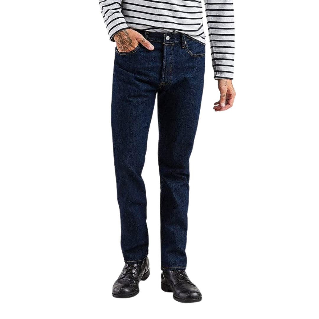 Levis Strauss Men's Original Fit Denim Blue Jeans