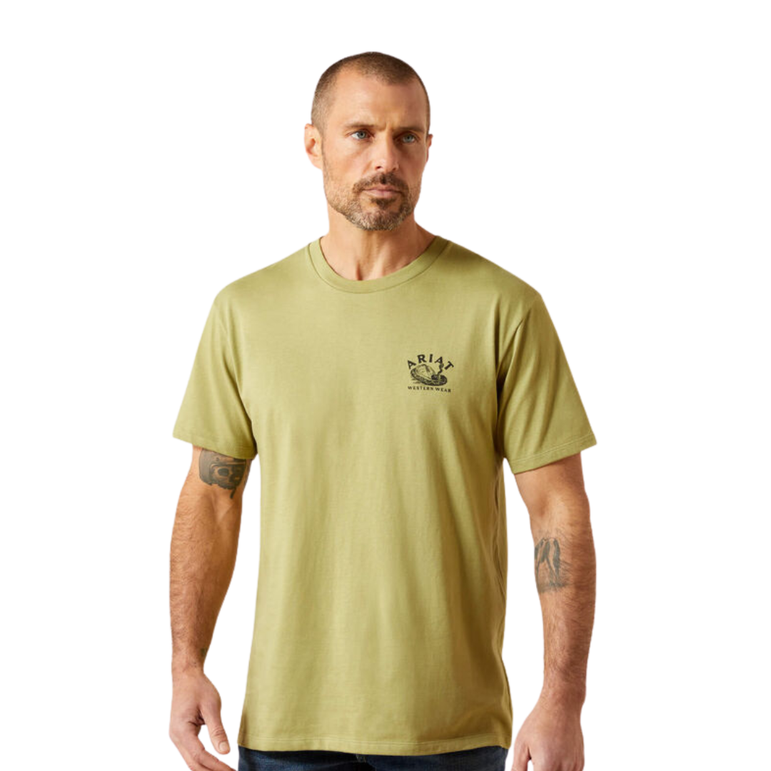 Ariat Men's Rattler Warning Tent Green Tee Shirt