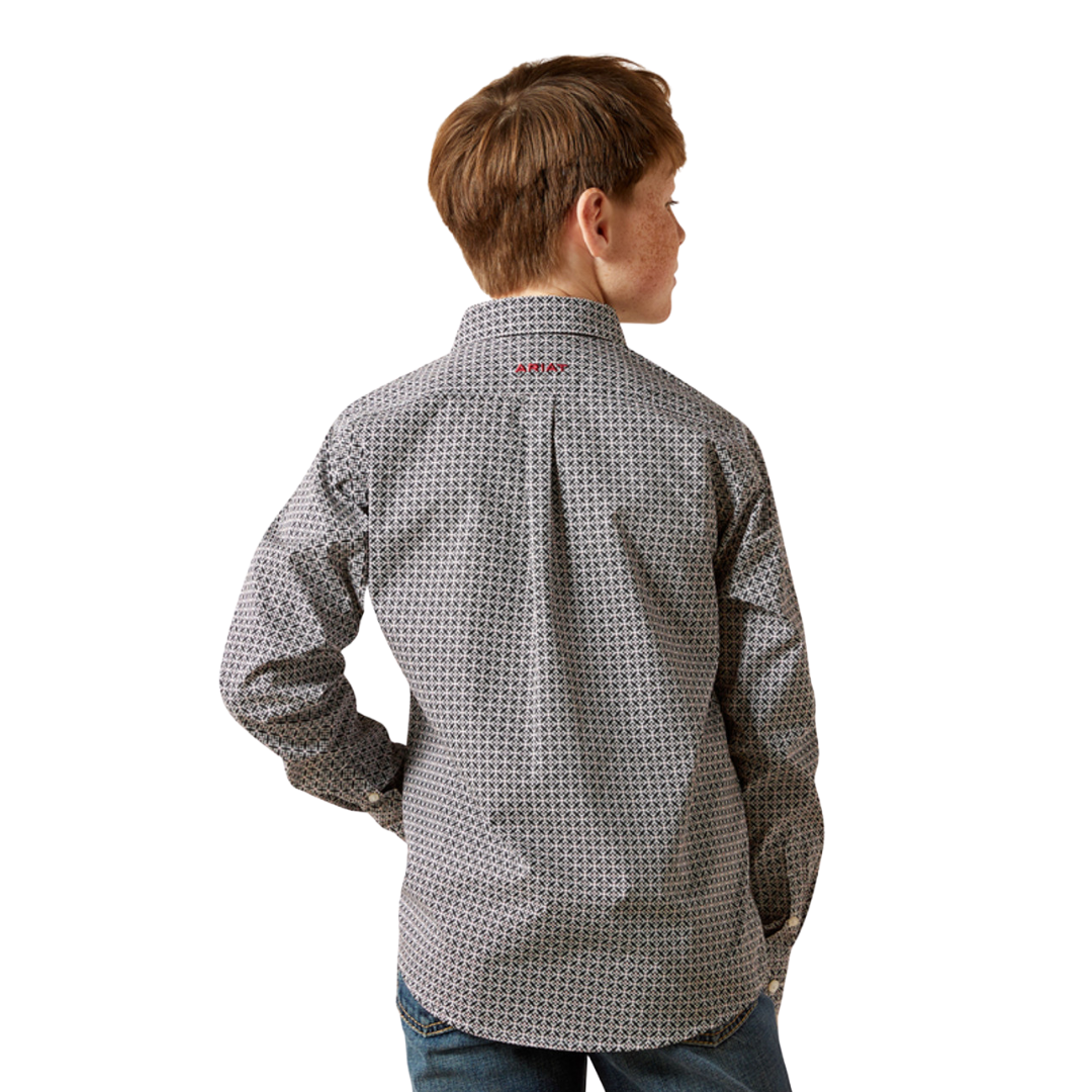 Ariat Youth Boy's Tobias Classic Fit Black Shirt