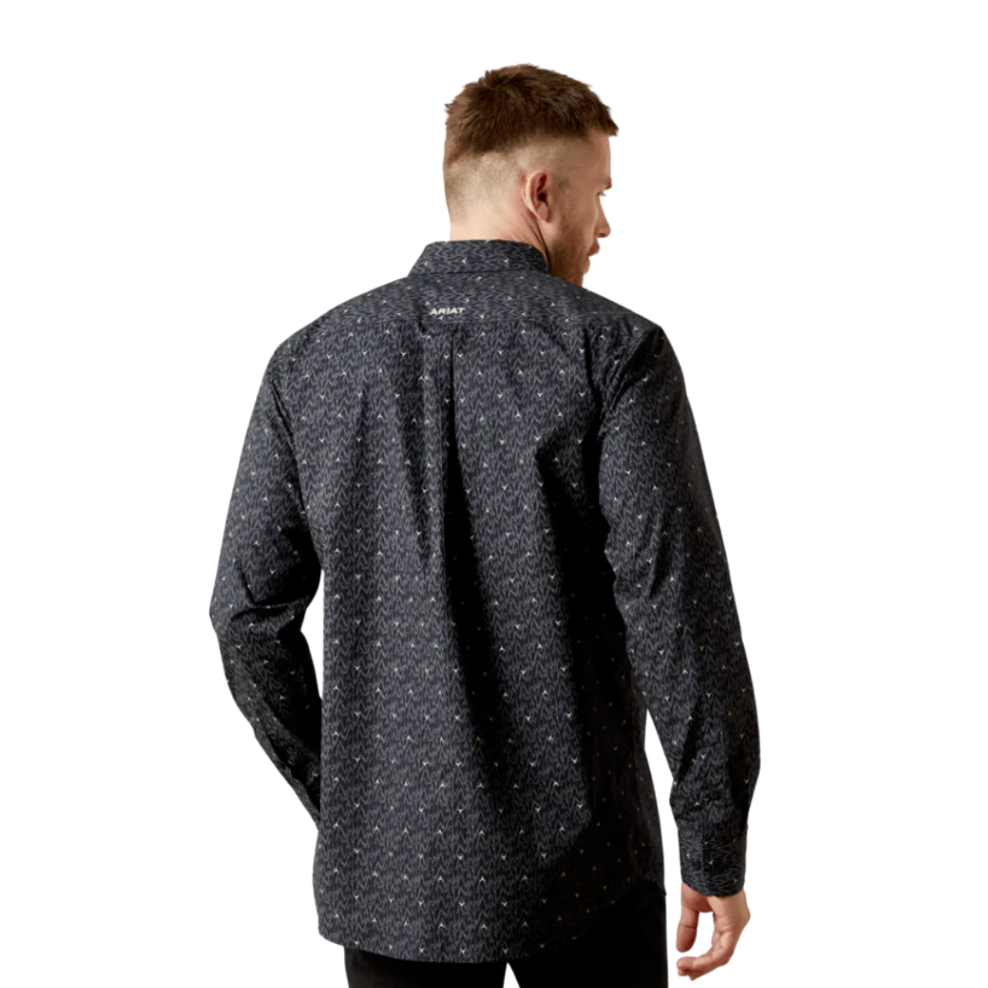 Ariat Men's Wheaton Long Sleeve Navy Shirt