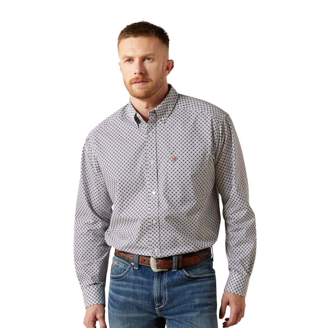 Ariat Men's William Classic Fit Long Sleeve White Shirt