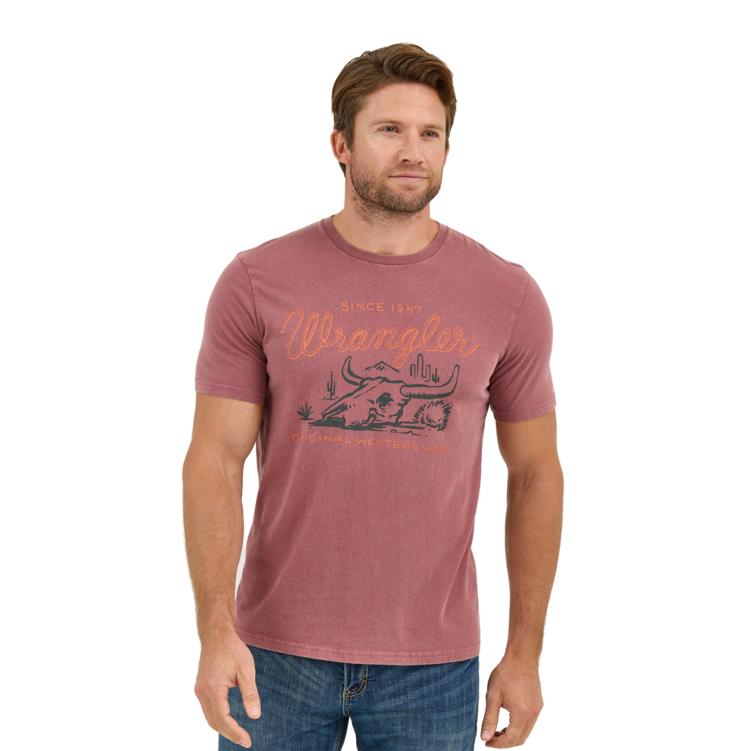 Wrangler Men's Wild Ginger Logo Short Sleeve Shirt