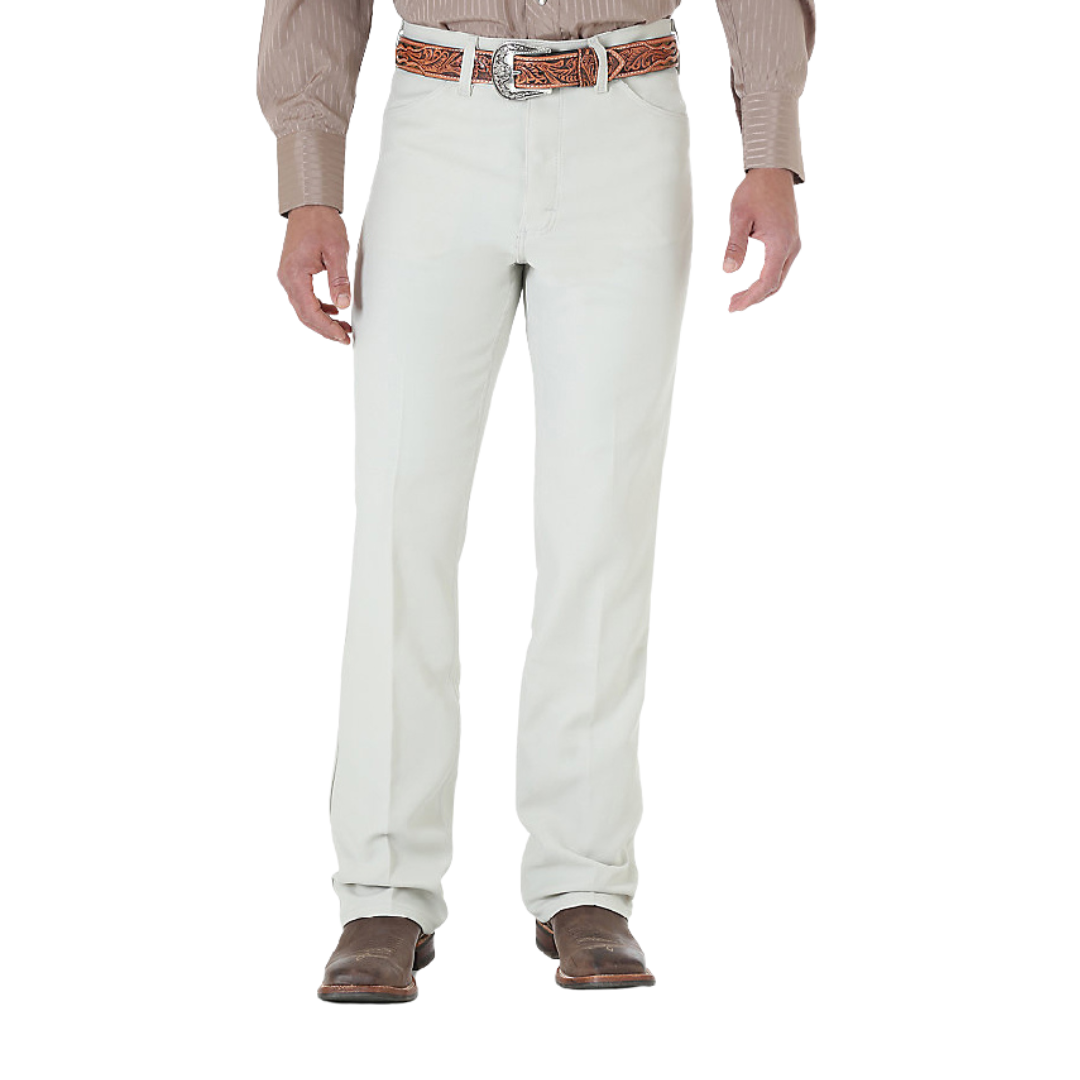 Wrangler Men's Wrancher Dress White Pants - Classic Fit, High Rise