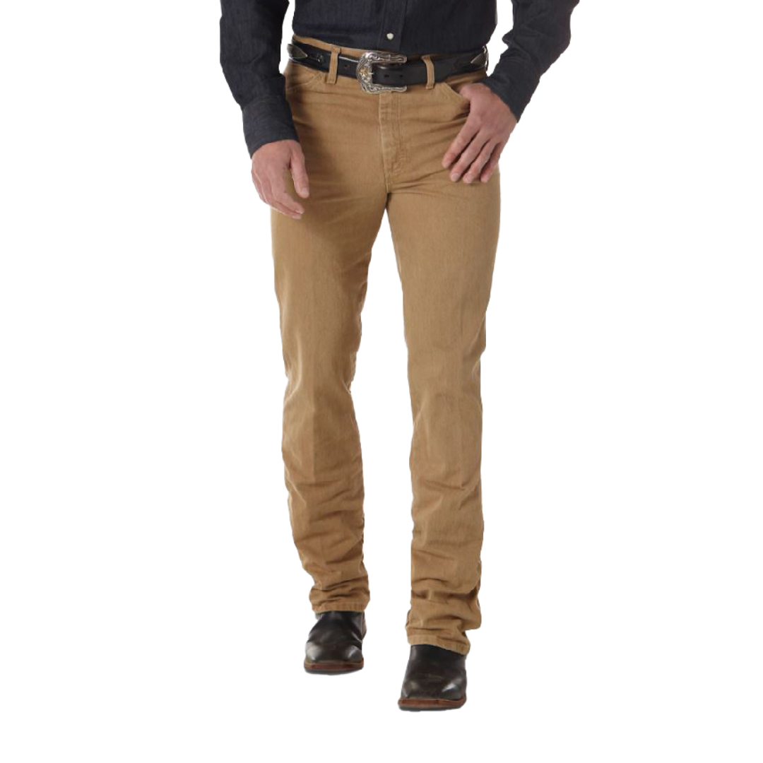 Wrangler Men's Cowboy Cut Silver Edition Slim Tan Jeans