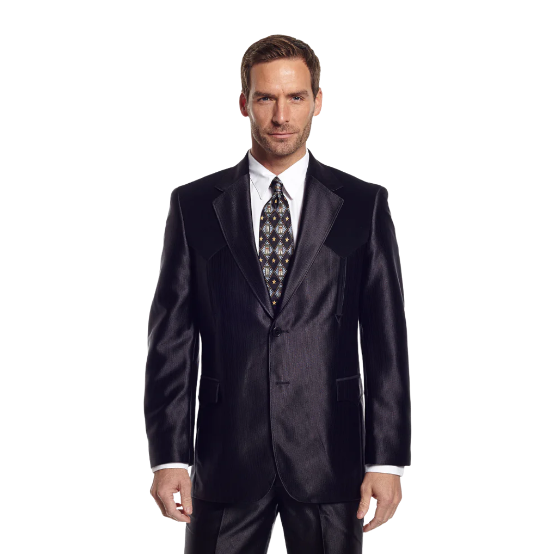 Sidran Men's Swedish Knit Boise Sport Black Coat - Big & Tall