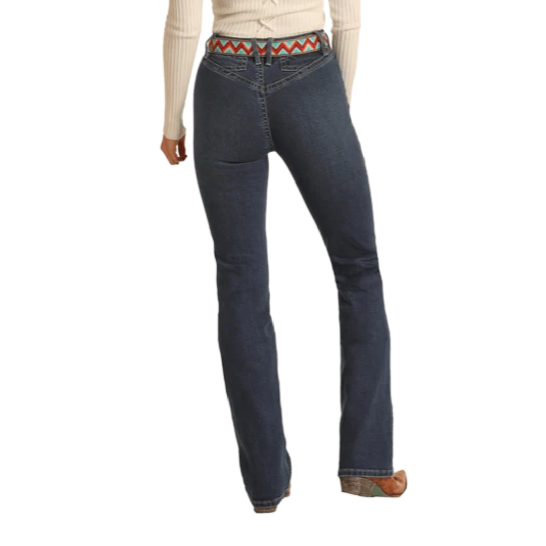 Panhandle Slim Women's High Rise Riding Bootcut Blue Jeans