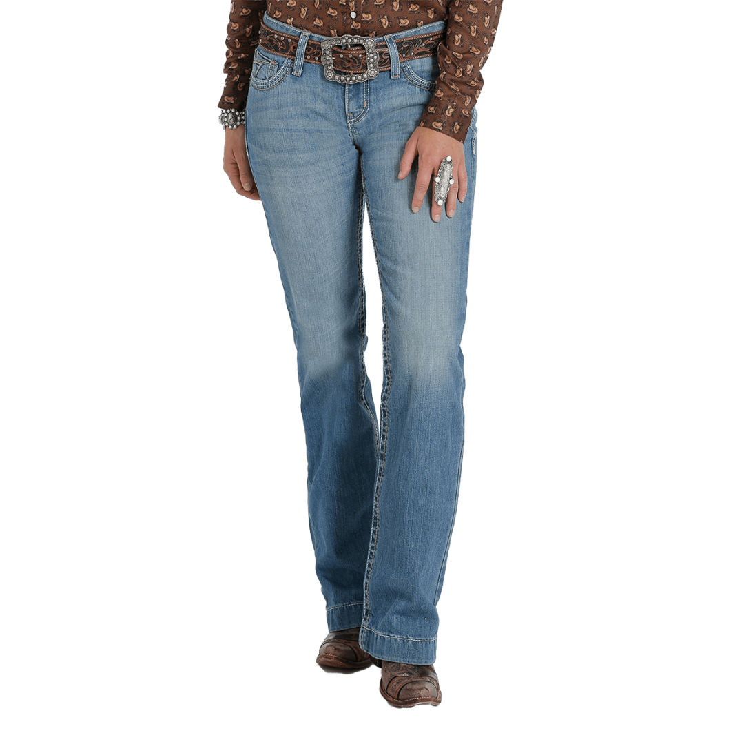 Cruel Girl Women's Mid Rise Jayley Trouser Blue Jeans