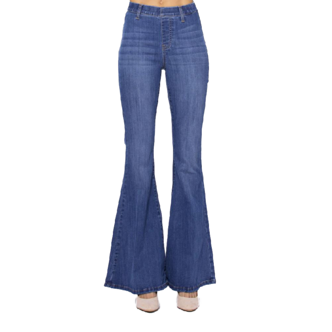 Judy Blue Women's Hi Waist Super Flare Blue Jeans