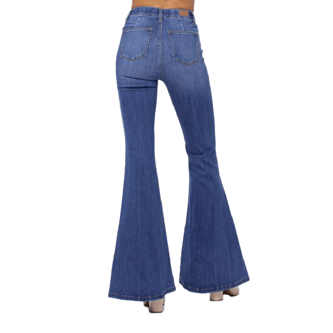 Judy Blue Women's Hi Waist Super Flare Blue Jeans