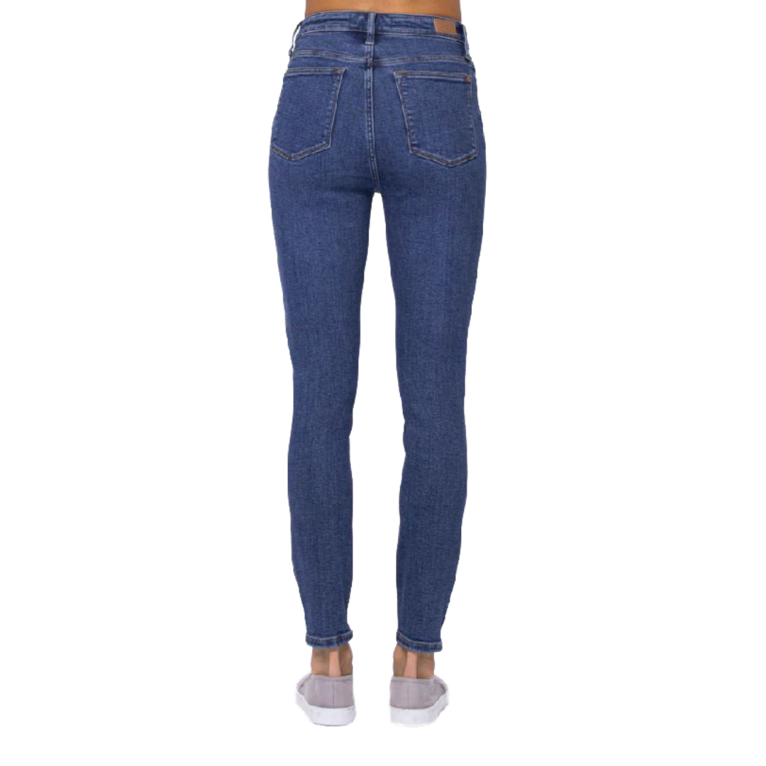 Judy Blue Women's Stone Wash Skinny Blue Jeans