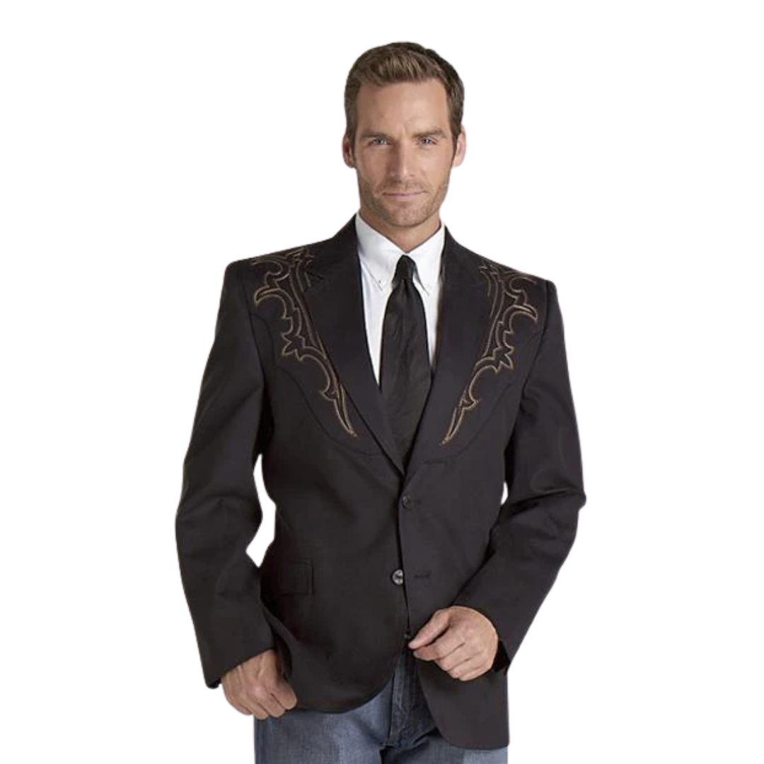 Sidran Men´s Microsuede Boot Stich Black Blazer - Big & Tall