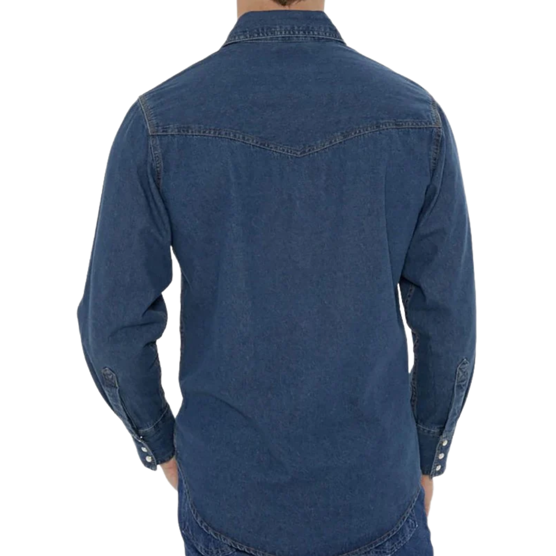 Ely & Walker Men's Classic Denim Blue Shirt