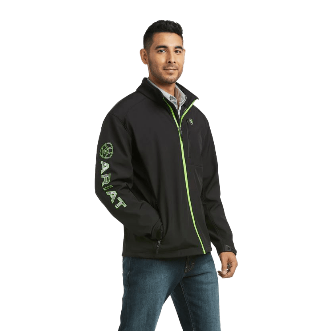 Ariat Men's Logo 2.0 Softshell Bright Black Jacket