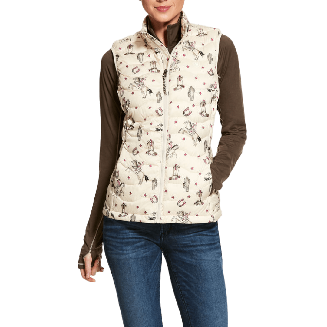 Ariat Women's Pasture Print Ideal White Vest