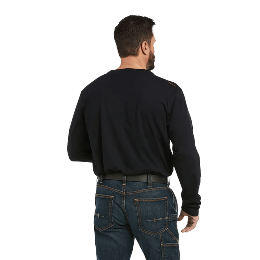 Ariat Men's Rebar Workman Logo Black Tee Shirt