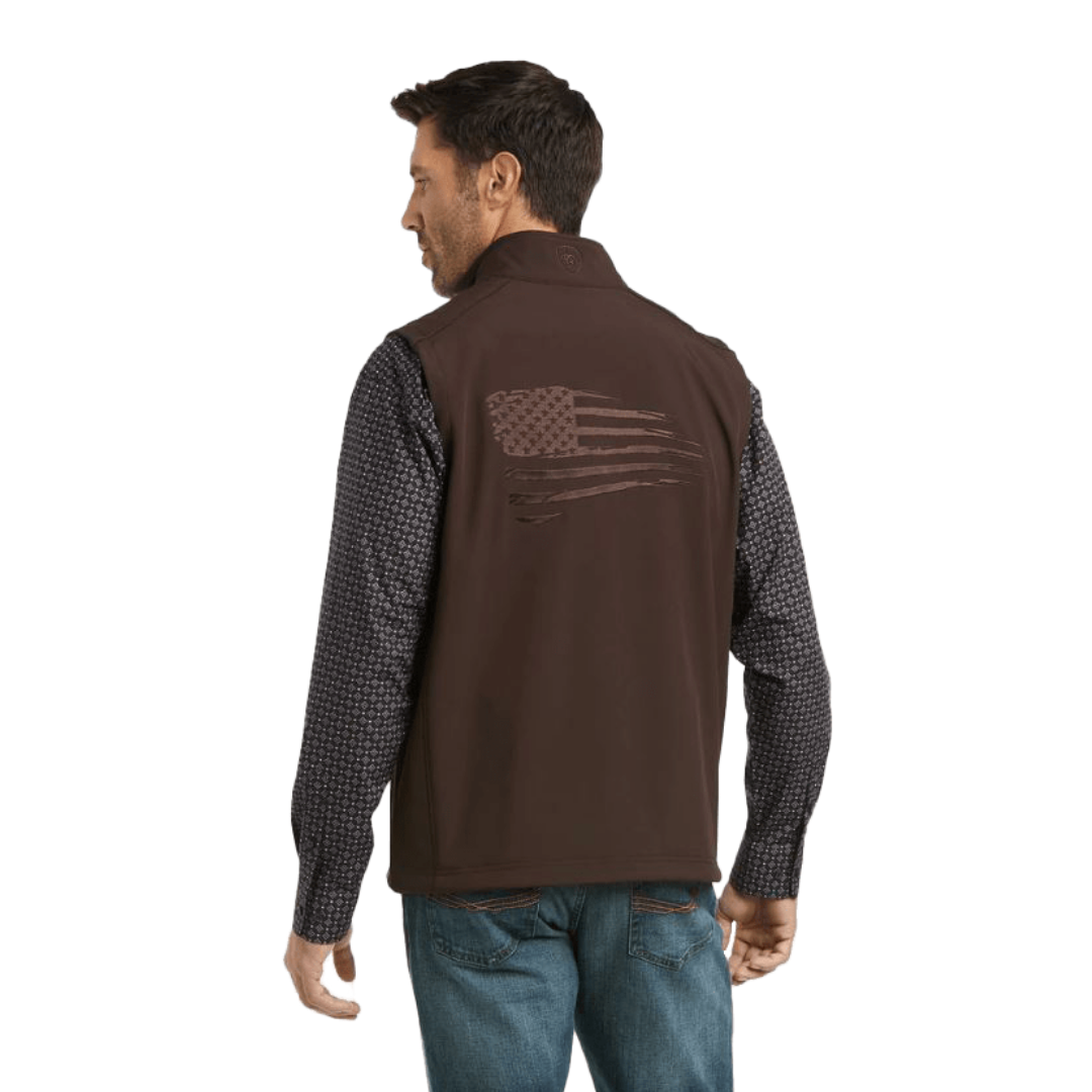 Ariat Men's Logo 2.0 Patriot Bean Concealed Carry Coffee Vest