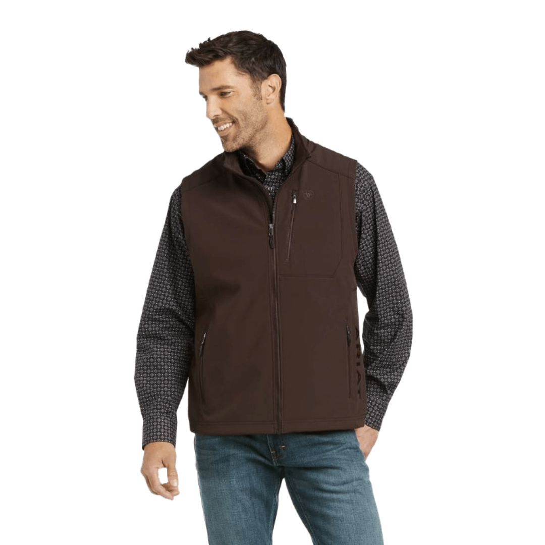Ariat Men's Logo 2.0 Patriot Bean Concealed Carry Coffee Vest