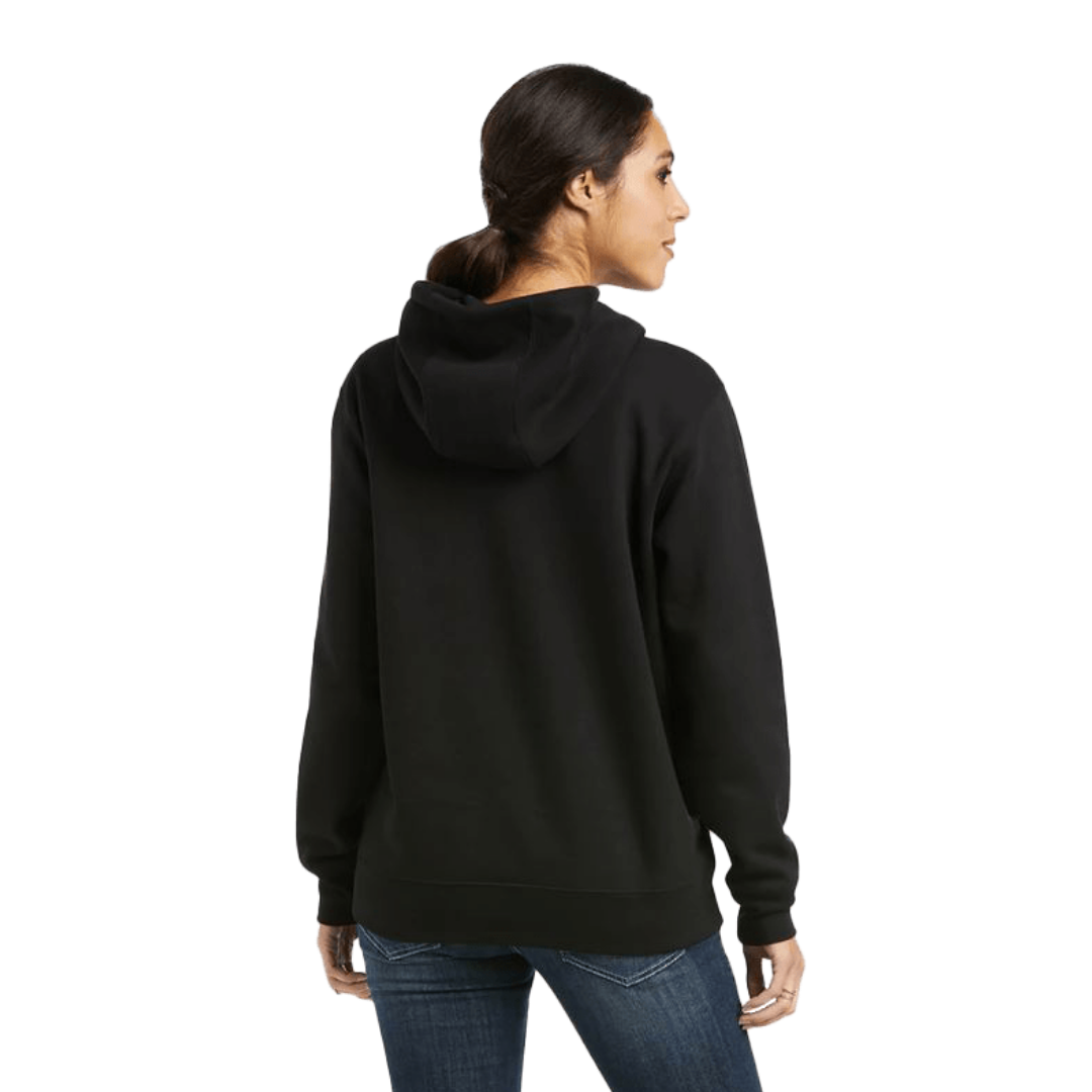 Ariat Women's Real Chest Logo Black Hoodie