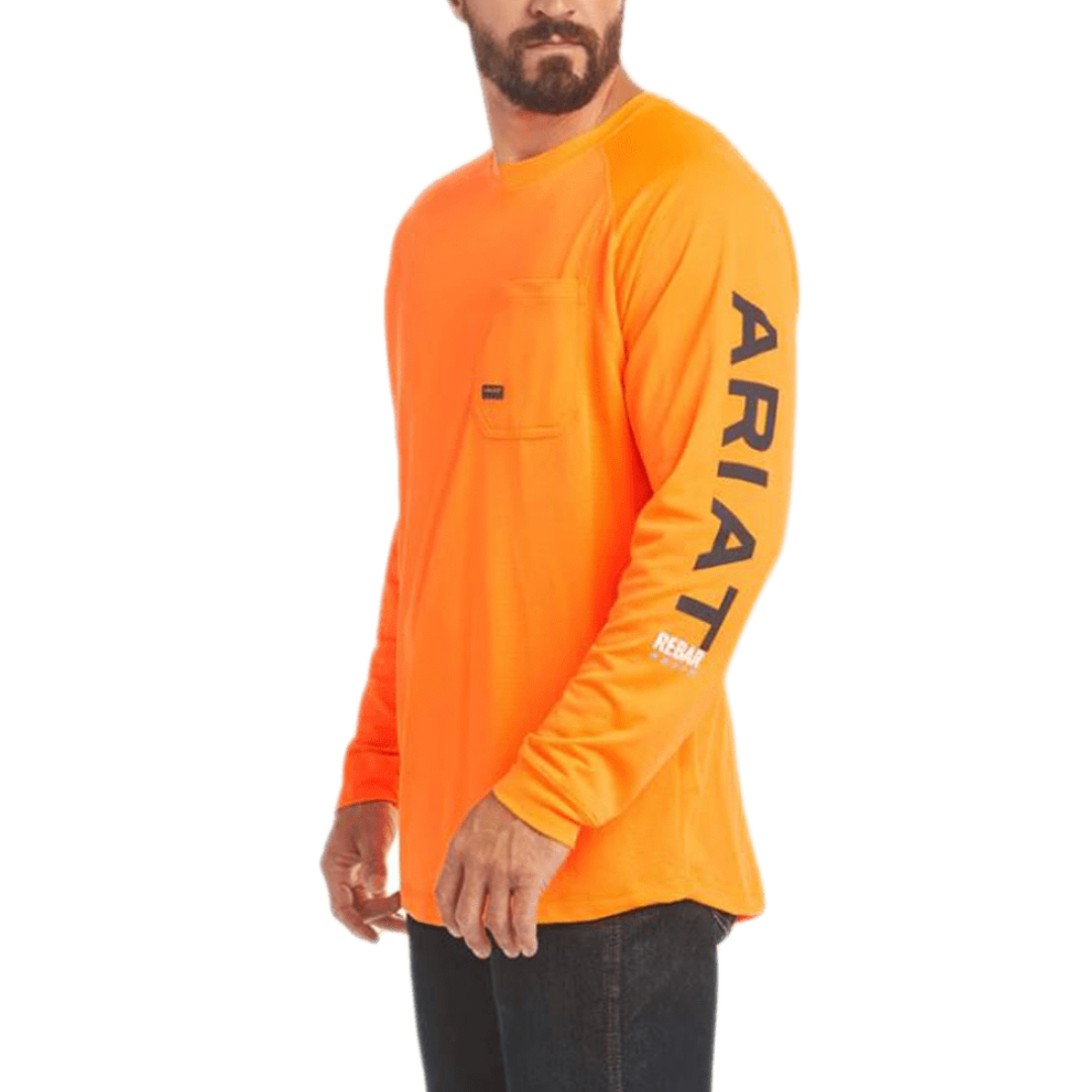 Ariat Men's Rebar Heat Fighter Orange Tee Shirt