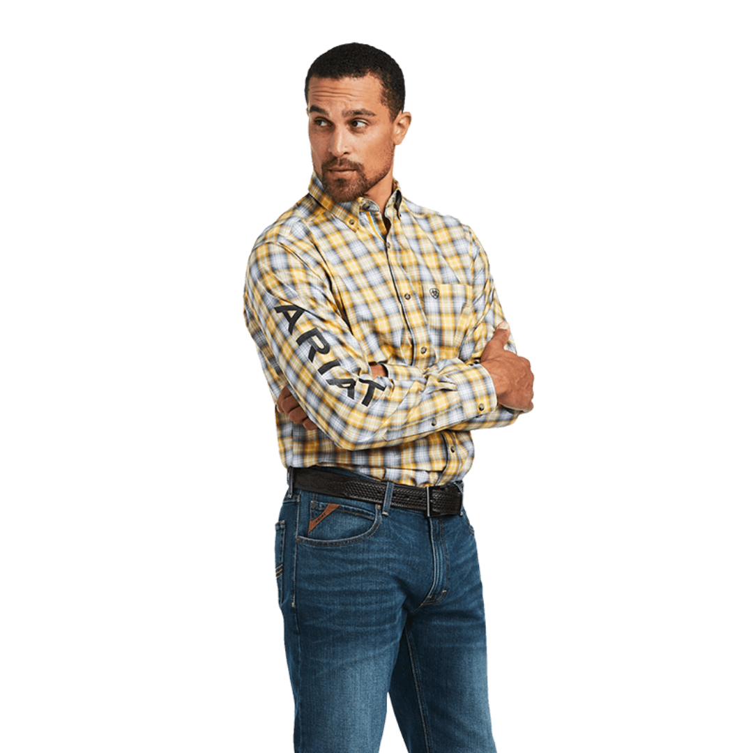 Ariat Men's Pro Series Team Olen Classic Yellow Shirt
