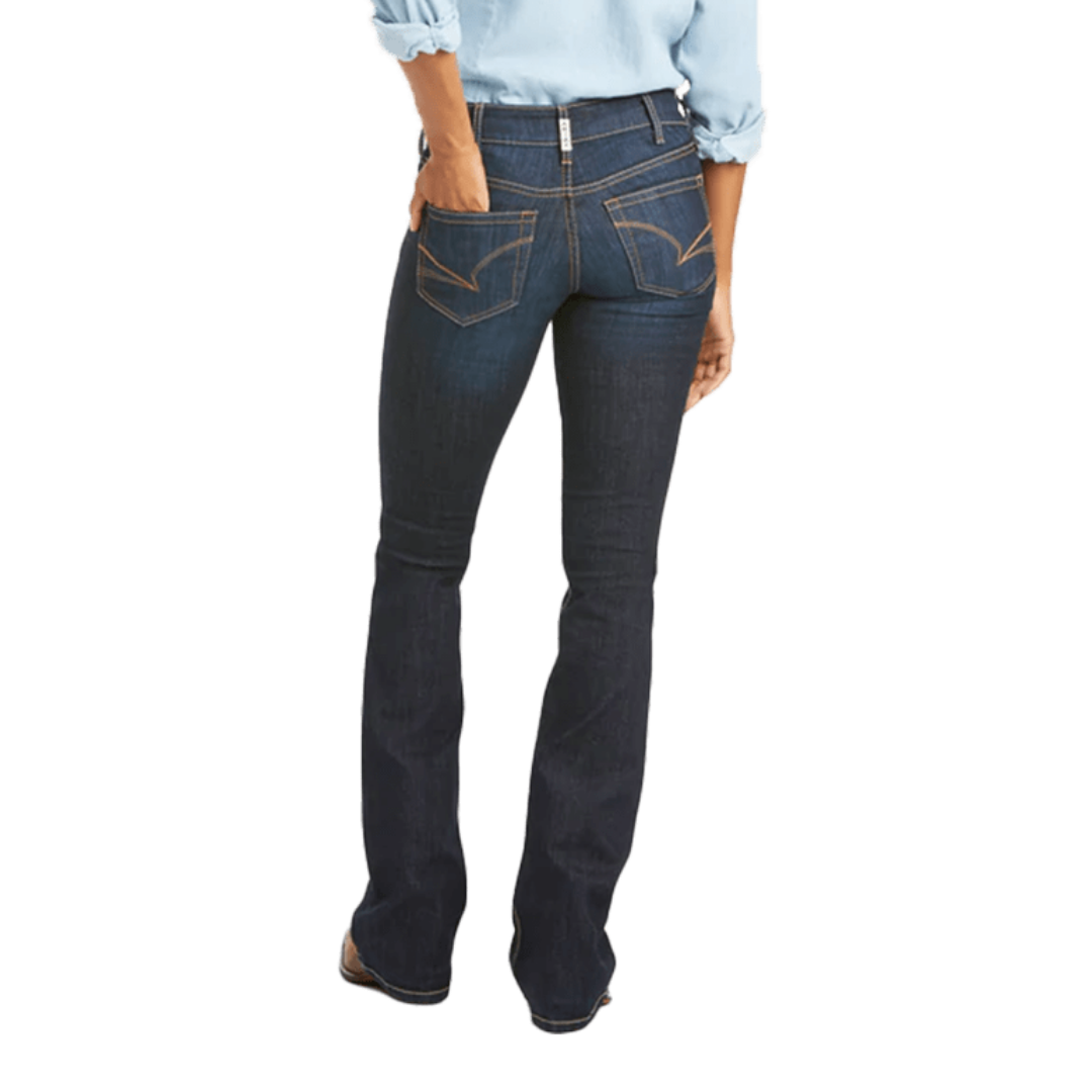 Ariat Women's Real Mid Rise Arrow Fit Blue Jeans
