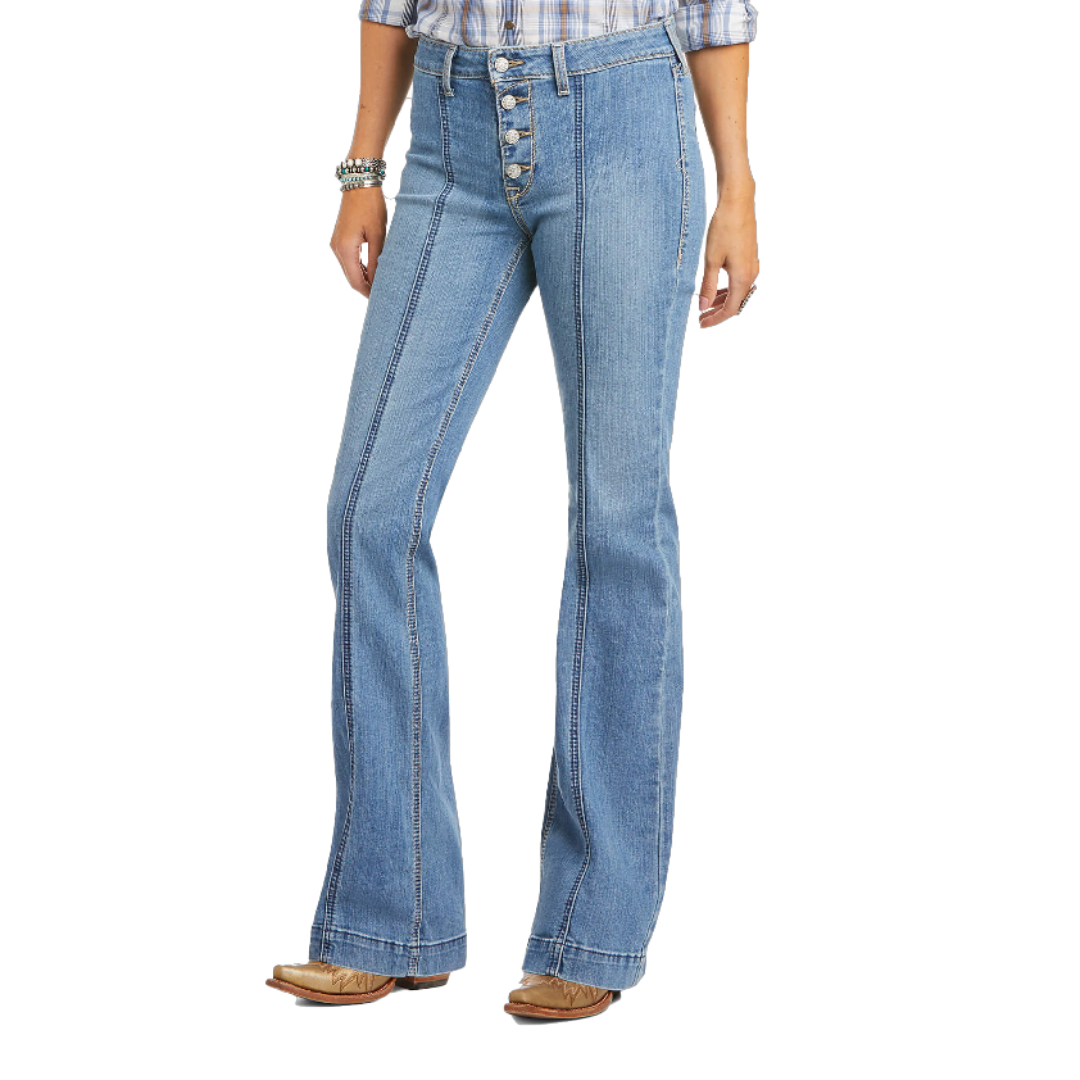 Ariat Women's Clothing Trousers High Rise Blue Jeans