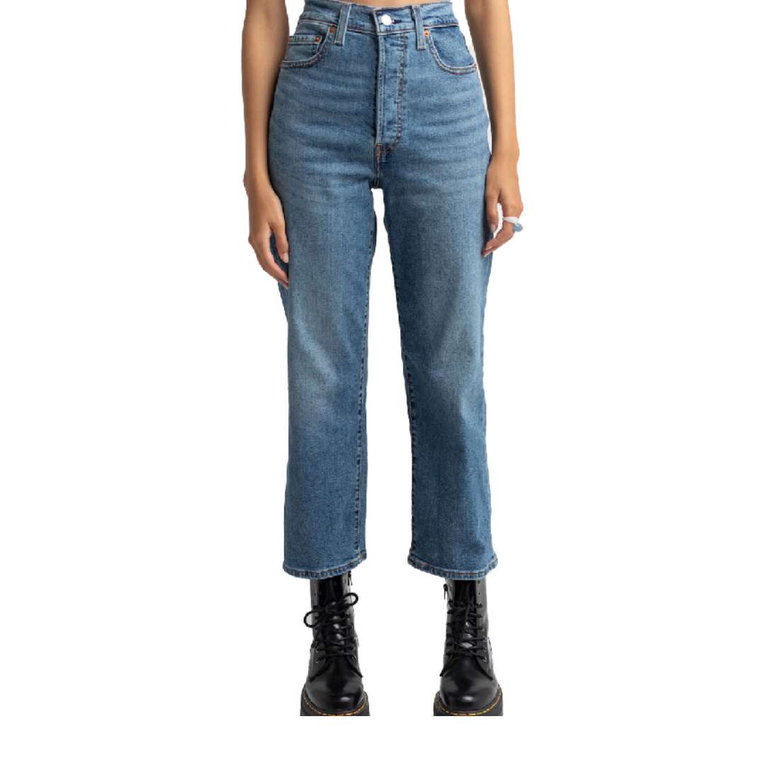 Levi Strauss Women's Ribcage Straight Ankle Blue Jeans
