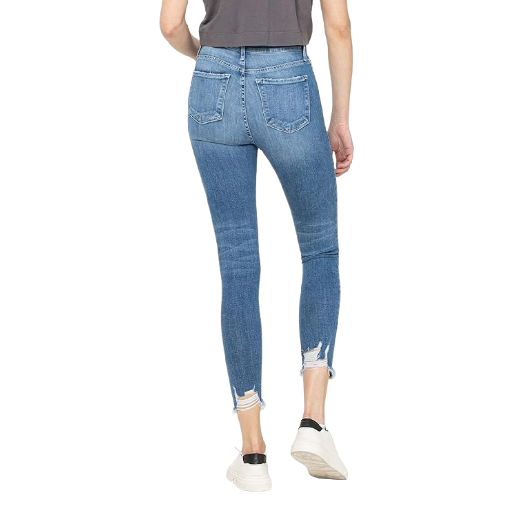 Flying Monkey Women's Crop Skinny Blue Jeans