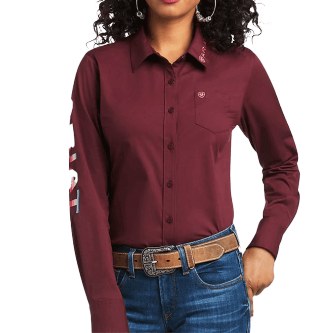 Ariat Women's Team Kirby Stretch Red Shirt