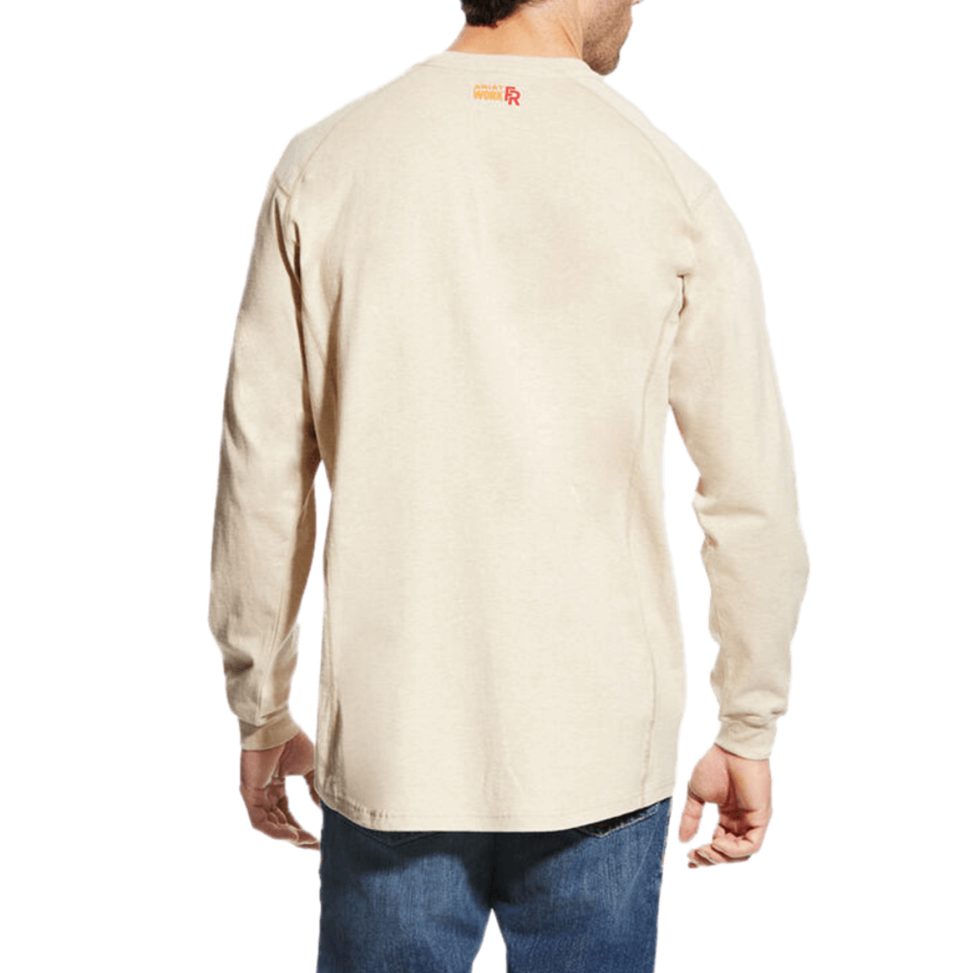 Ariat Men's Resistant Henley Top Long Sleeve Sand Shirt