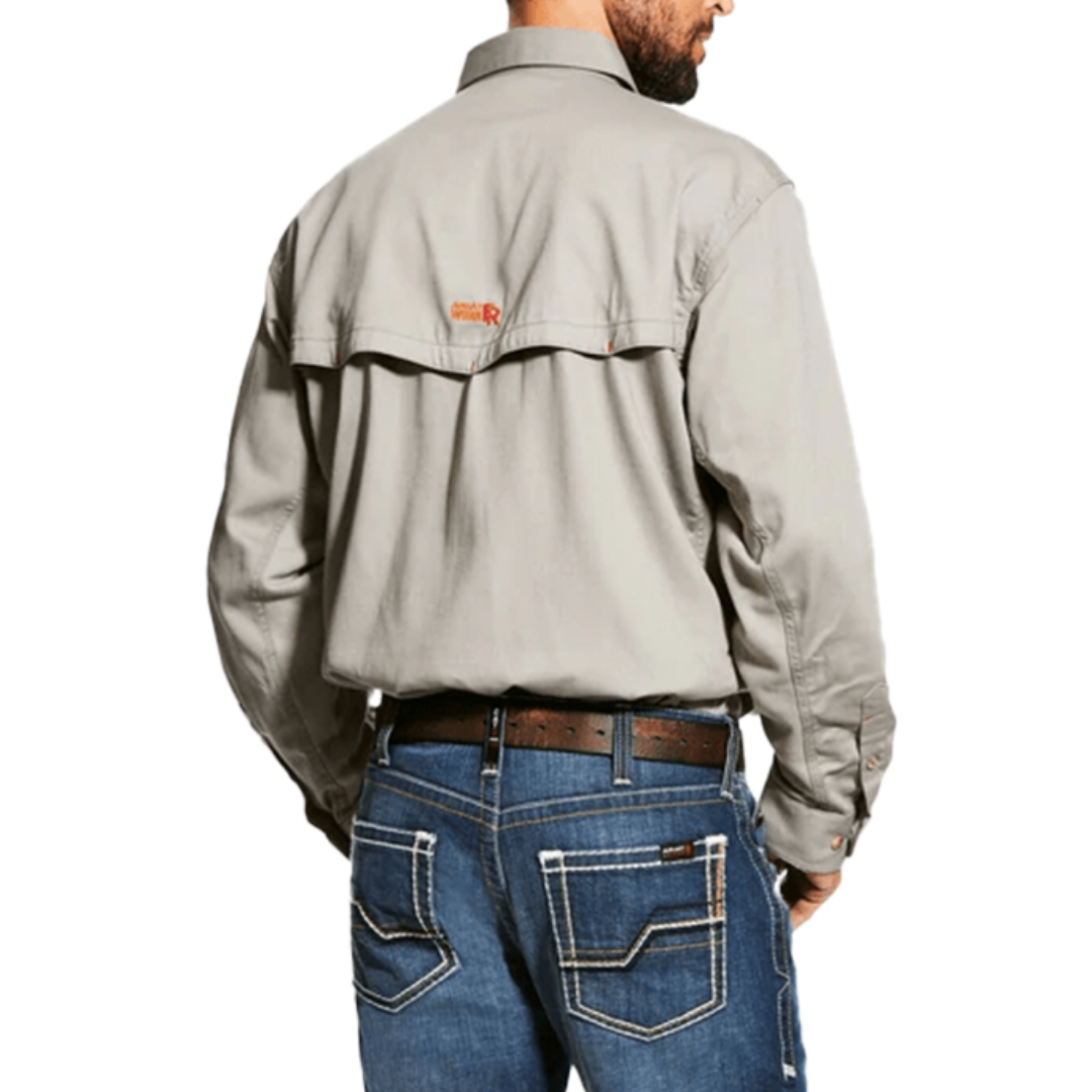 Ariat Men's Venttek Flame Resistant Work Grey Shirt