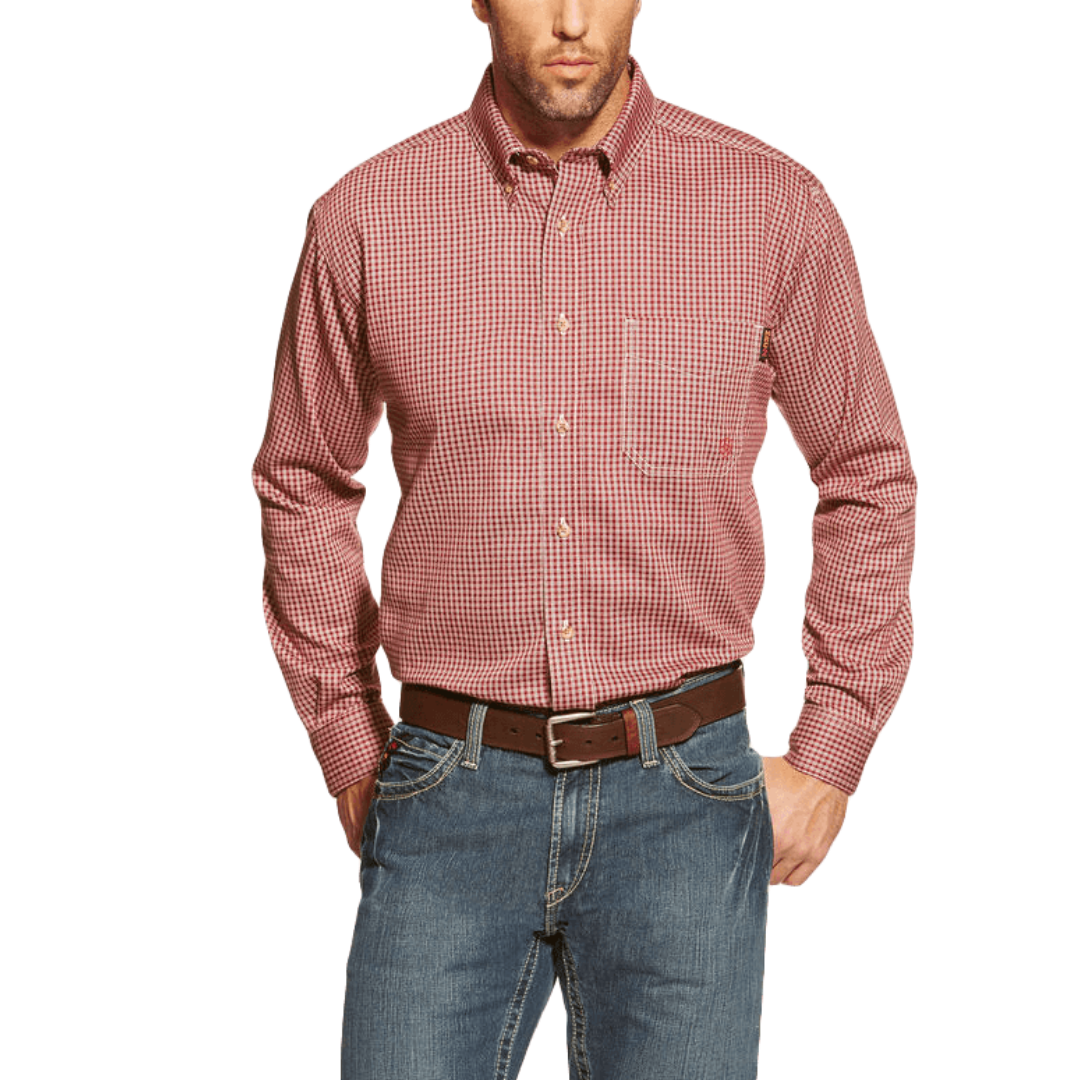 Ariat Men's Flame Resistant Bell Work Red Shirt