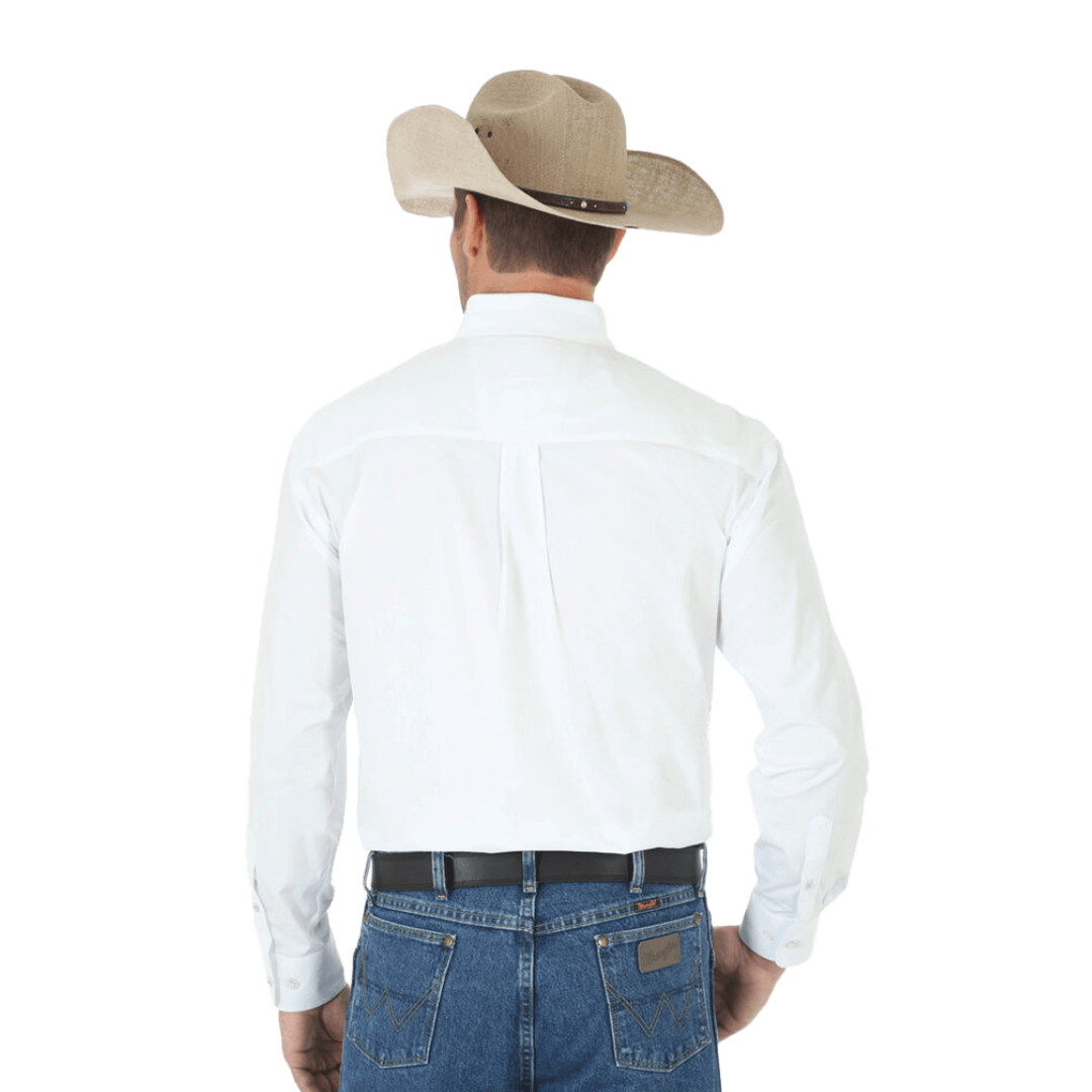 Wrangler Men's George Strait Solid White Shirt