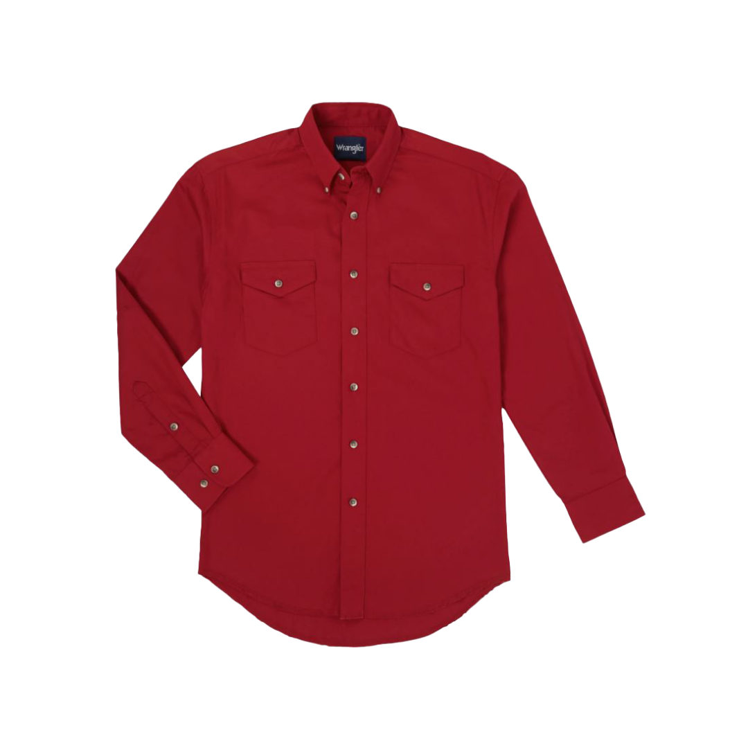 Wrangler Men's Painted Desert Basic Western Red Shirt