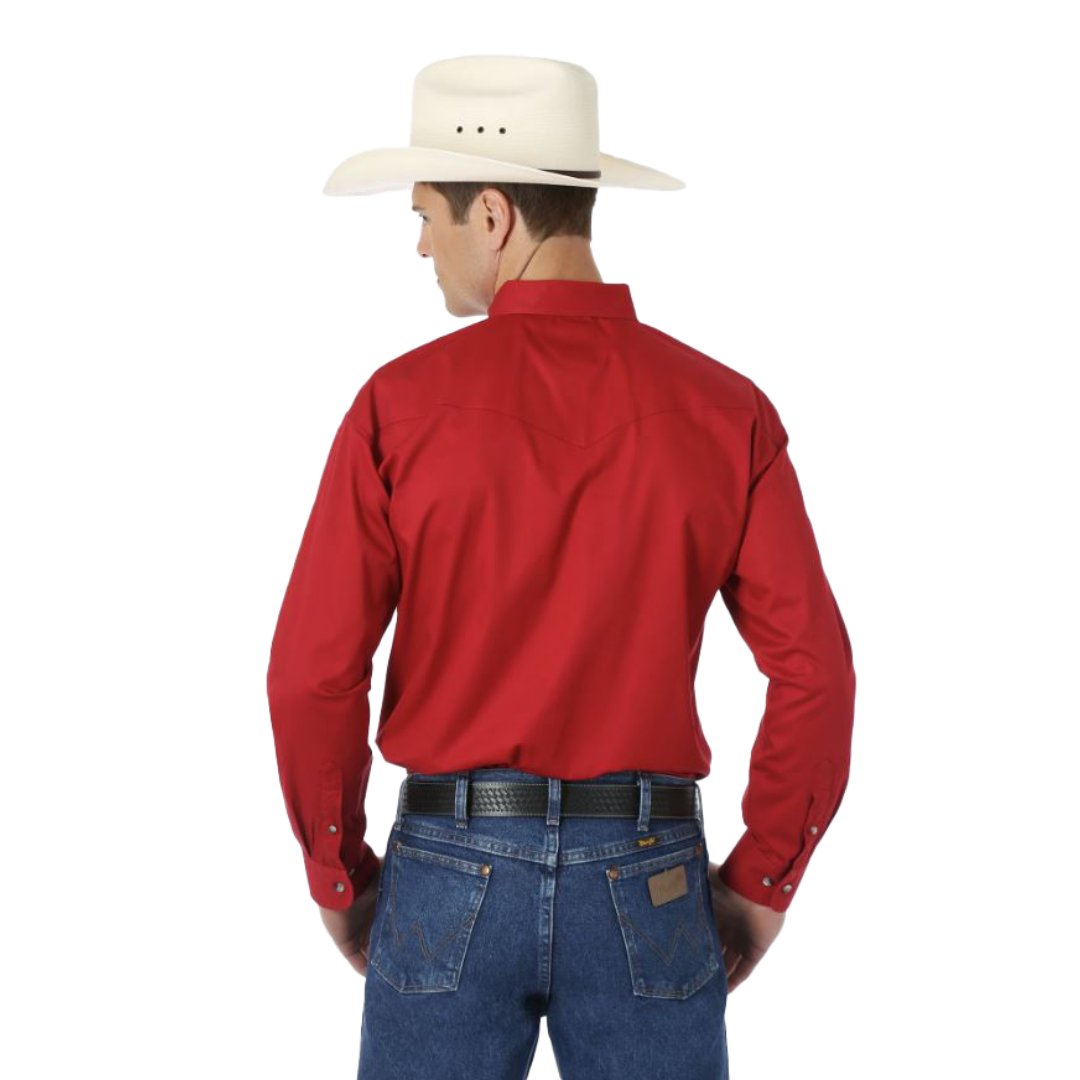 Wrangler Men's Painted Desert Basic Western Red Shirt