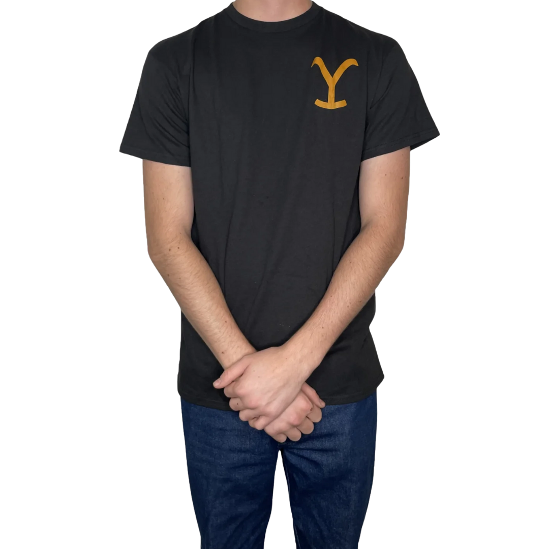 Changes Men's Yellowstone Riding Silhouette Black Tee Shirt