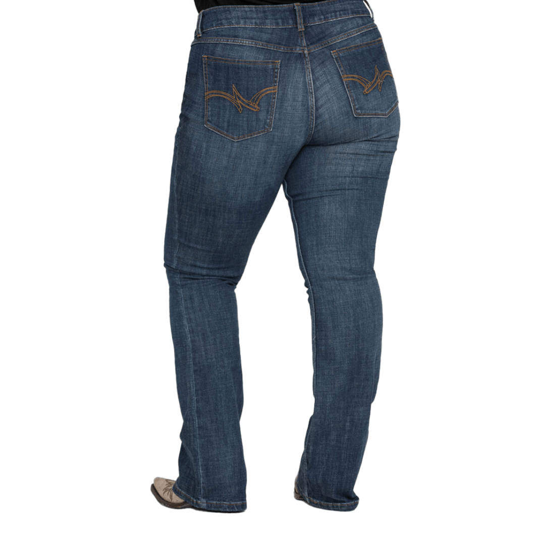 Wrangler Women's Mid Rise Bootcut Blue Jeans